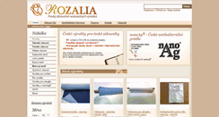 Desktop Screenshot of obchod.rozalia.cz